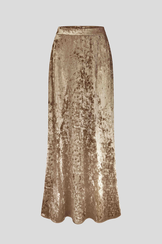 Siren's Skirt in Olive Velvet