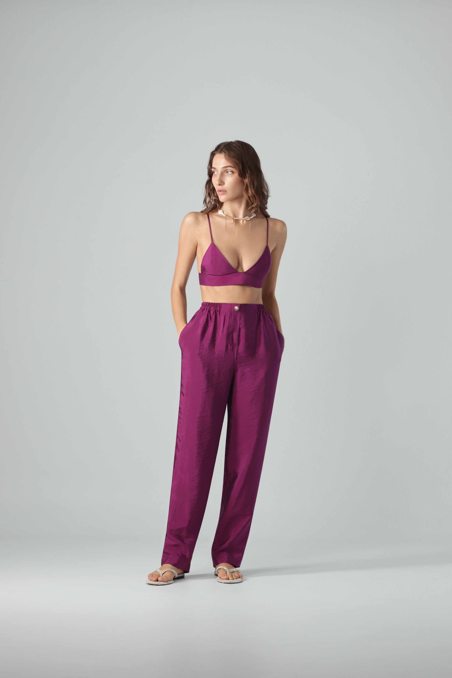 Trousers Evia in Raspberry