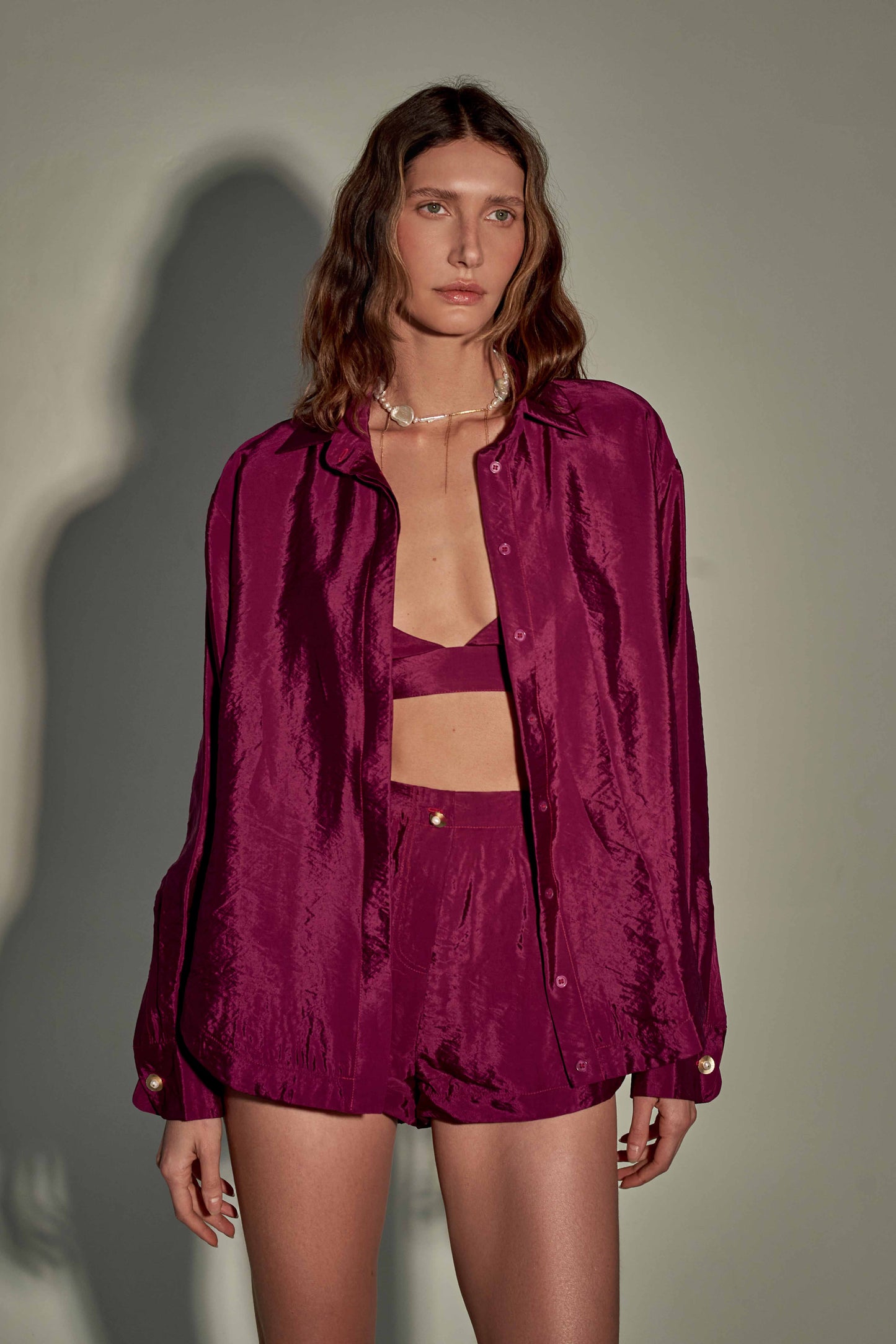 Shirt Evia in Raspberry