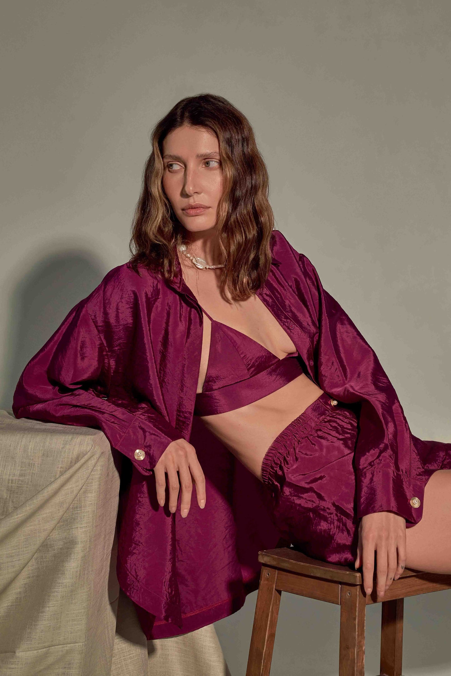 Shirt Evia in Raspberry