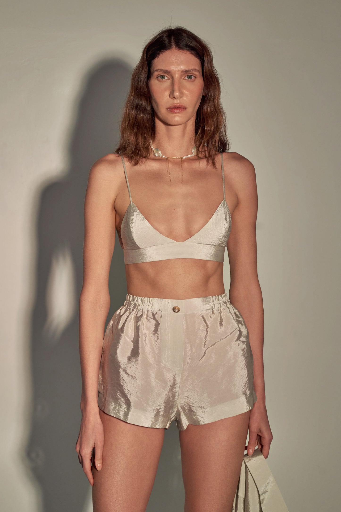 Top-bra Evia in Oyster Gray