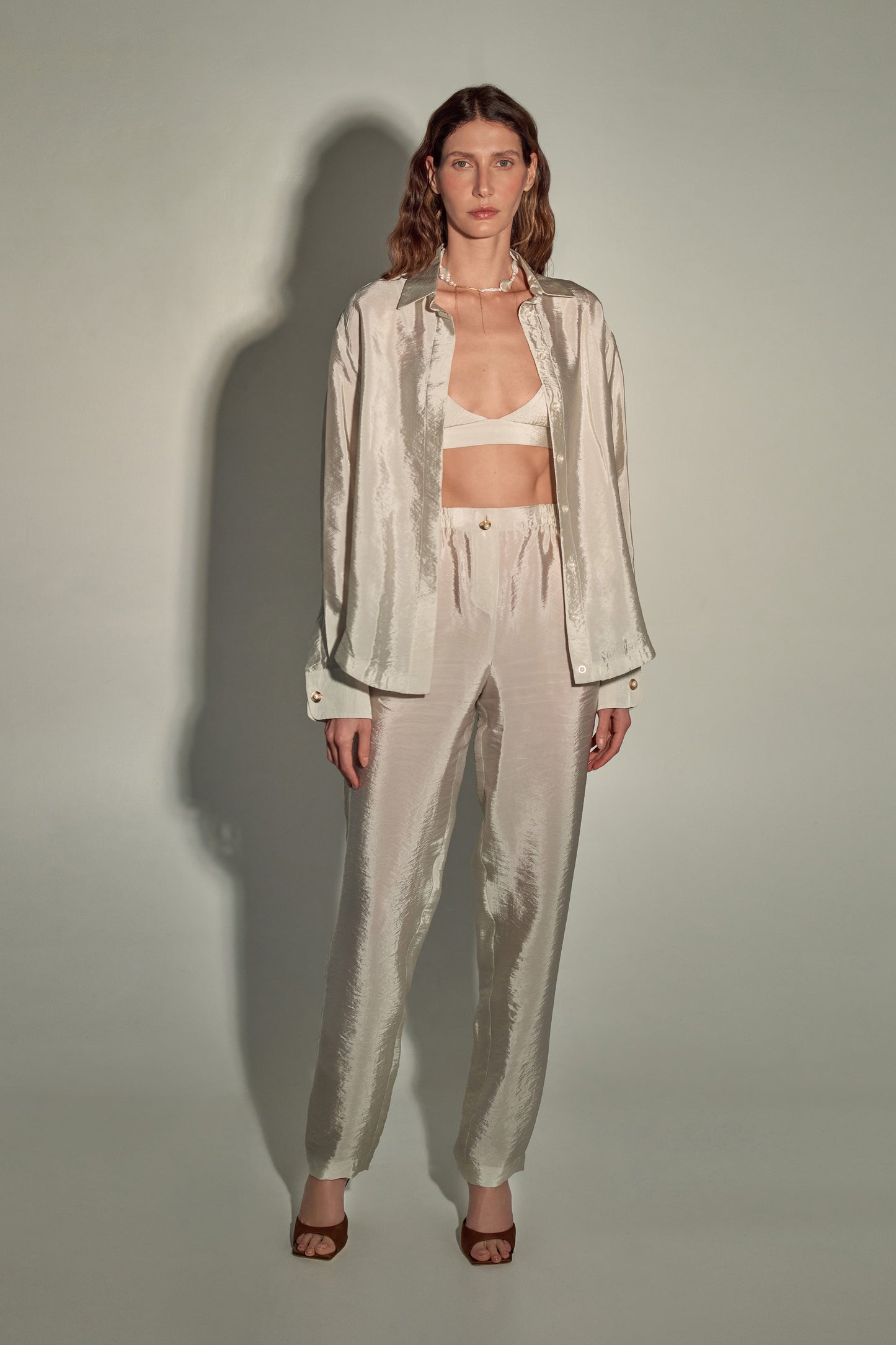 Shirt Evia in Oyster Gray