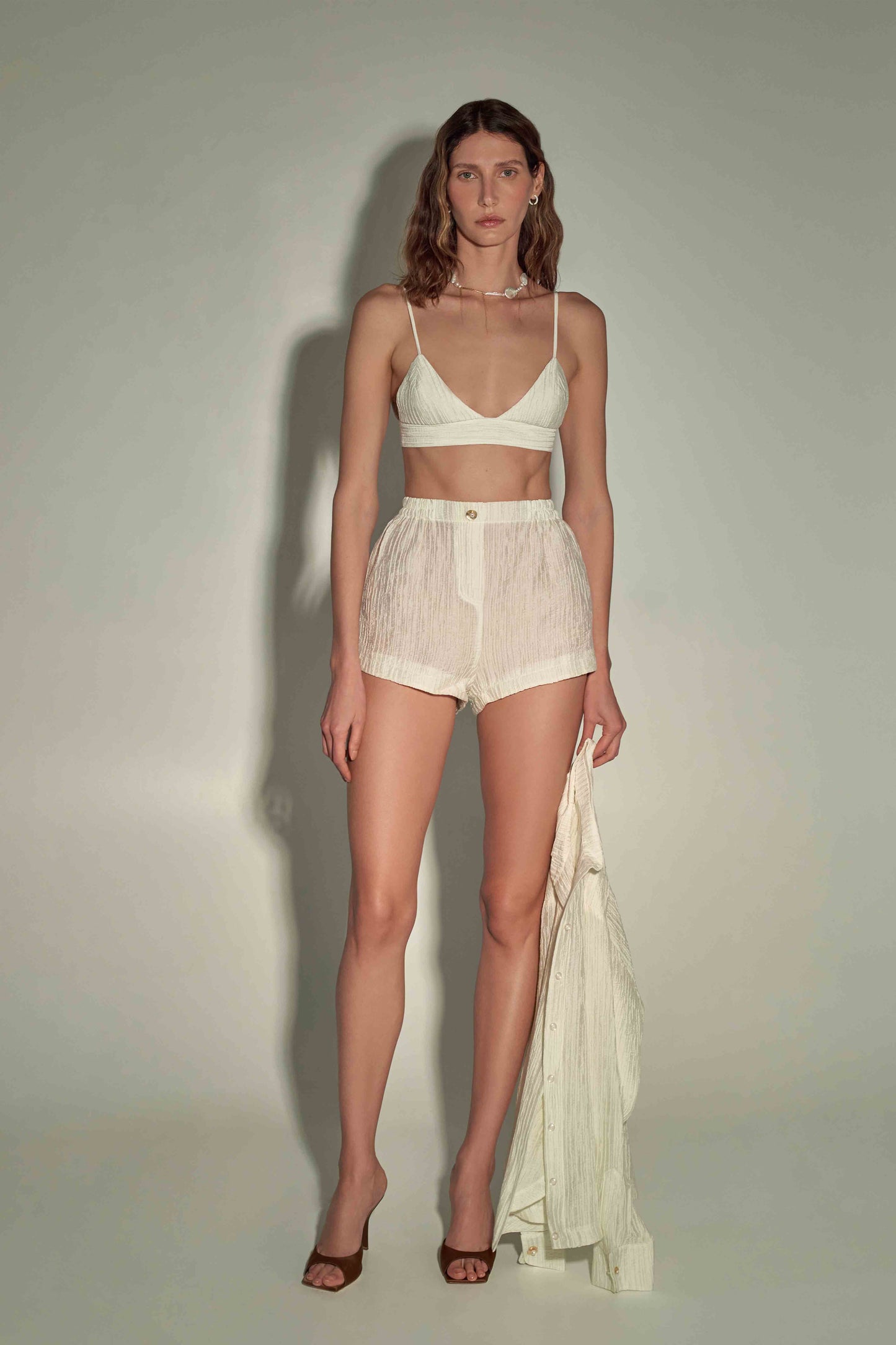 Shorts Evia in Pearl White