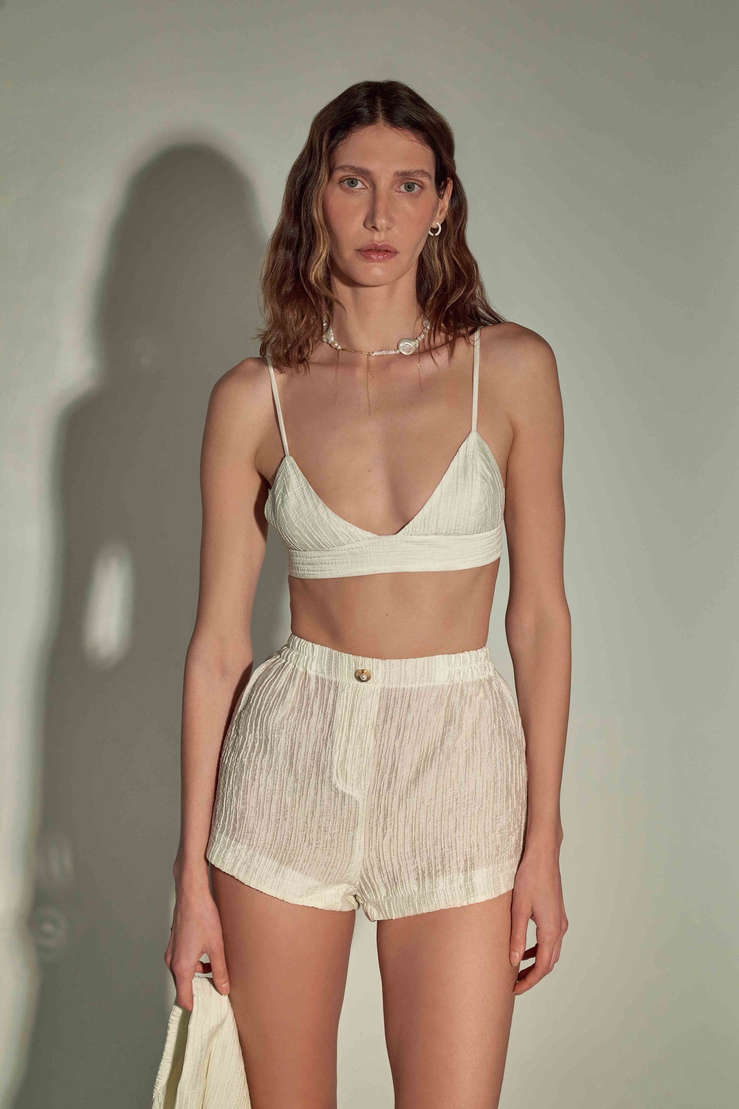 Shorts Evia in Pearl White