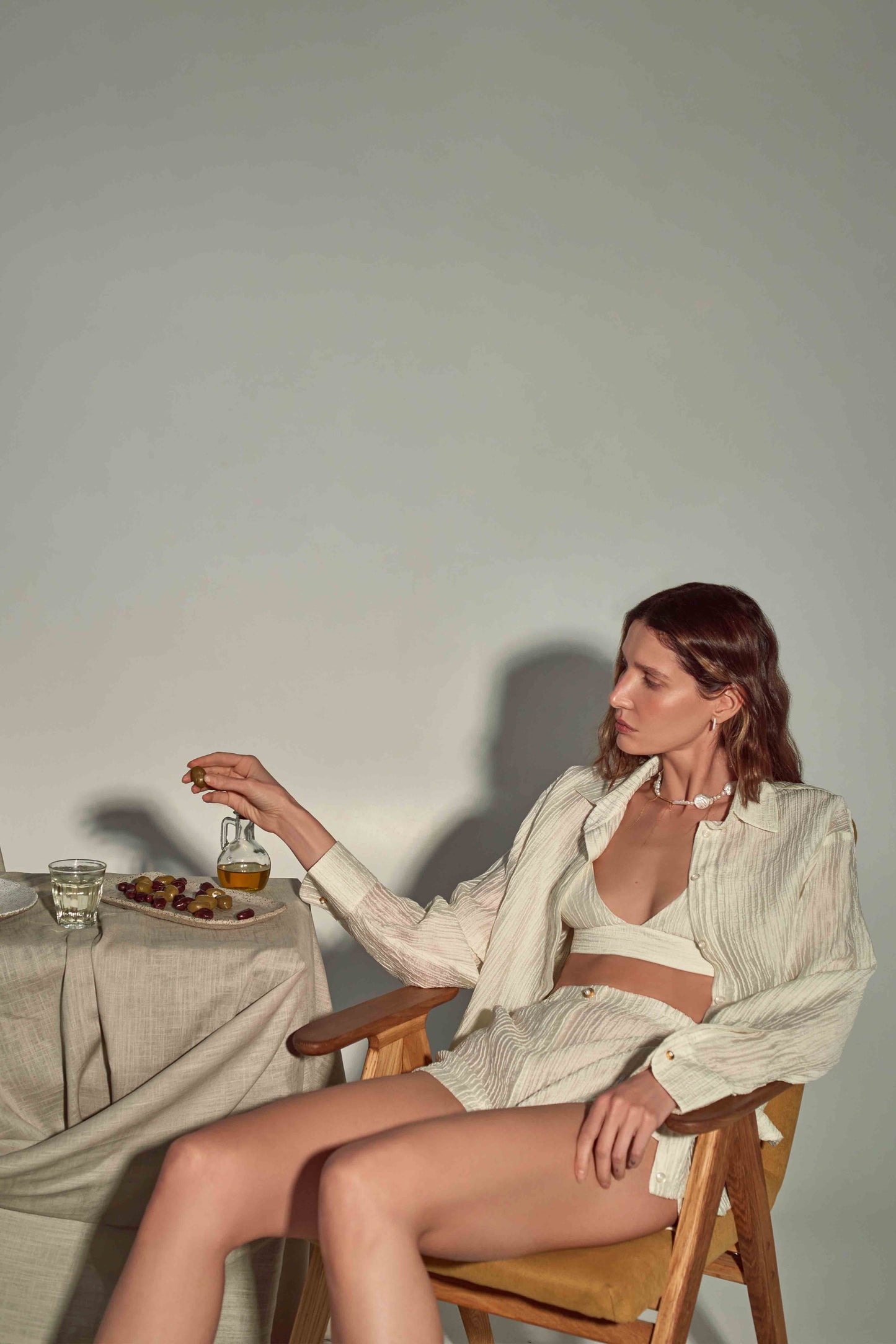Shorts Evia in Pearl White