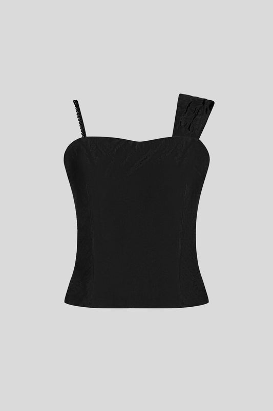 Top Delos with Wide-Strap in Black