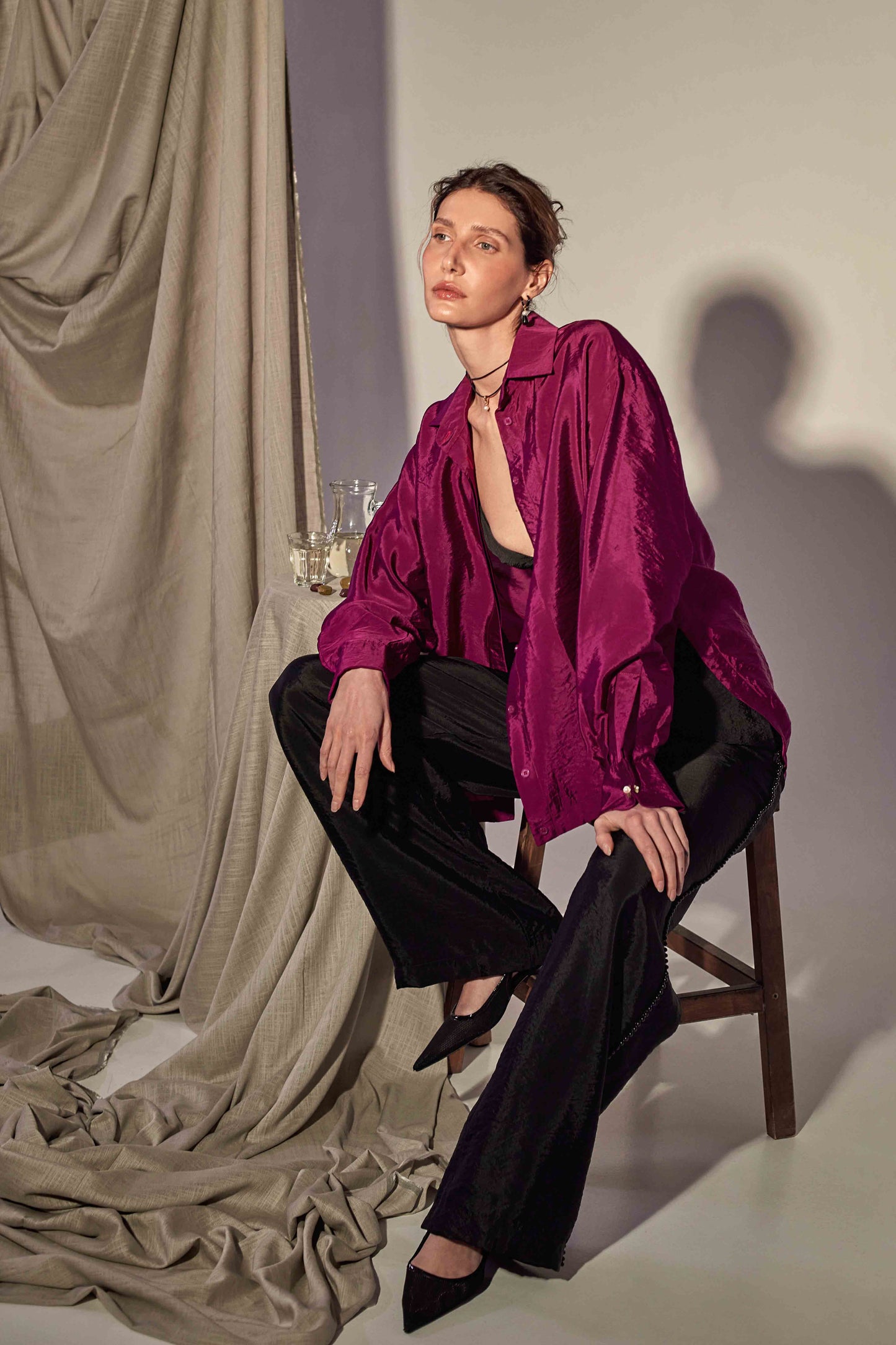 Shirt Evia in Raspberry