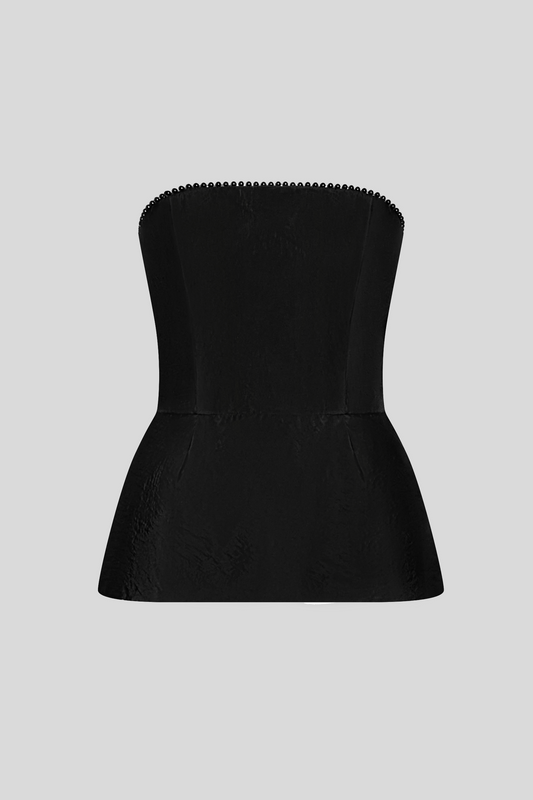 Peplum Top Delos in Black