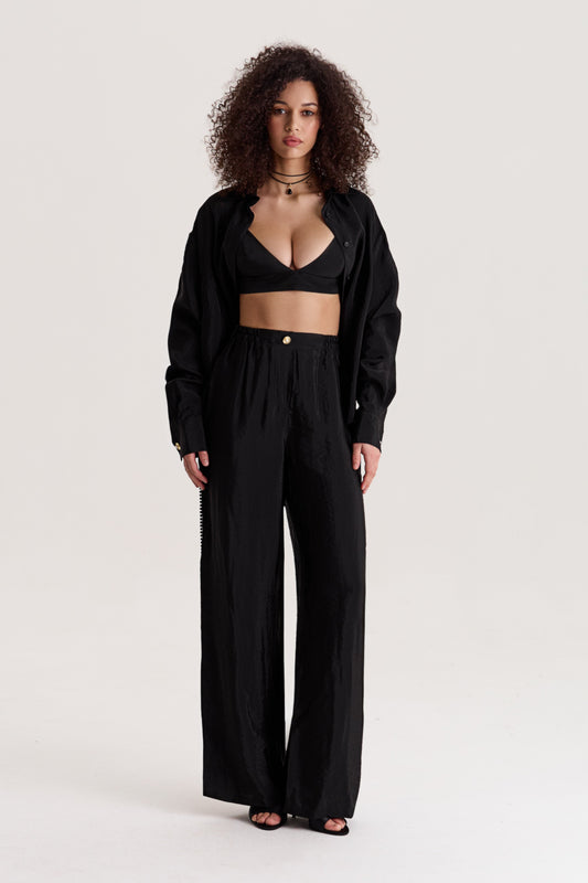 Trousers Palazzo Delos in Black