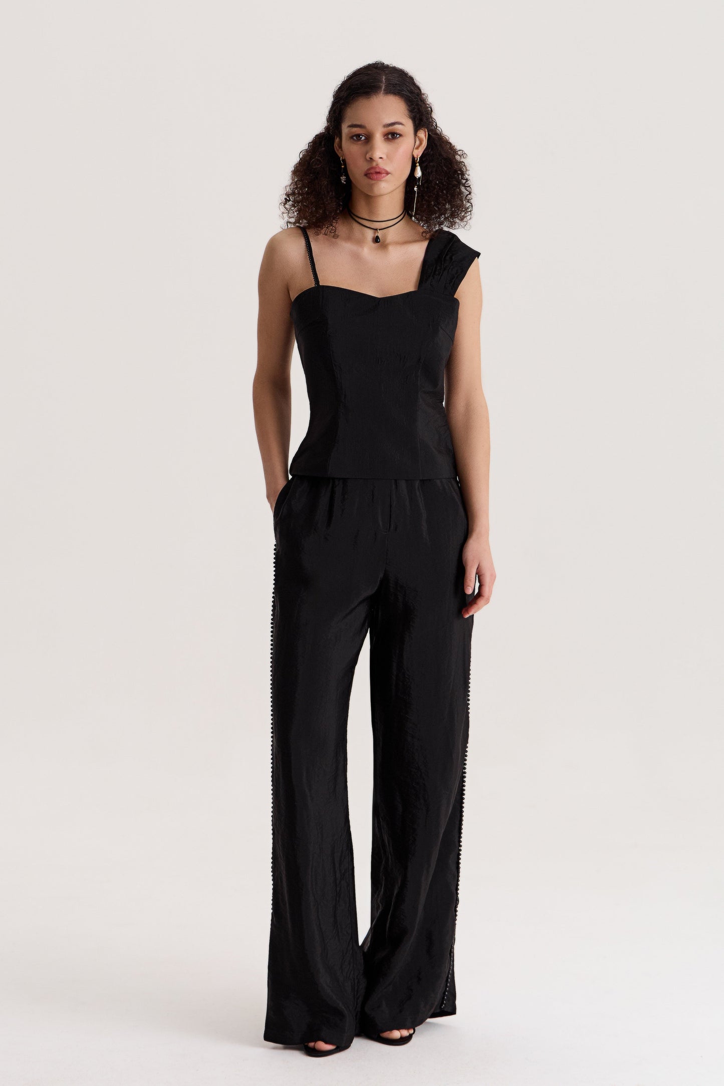 Trousers Palazzo Delos in Black