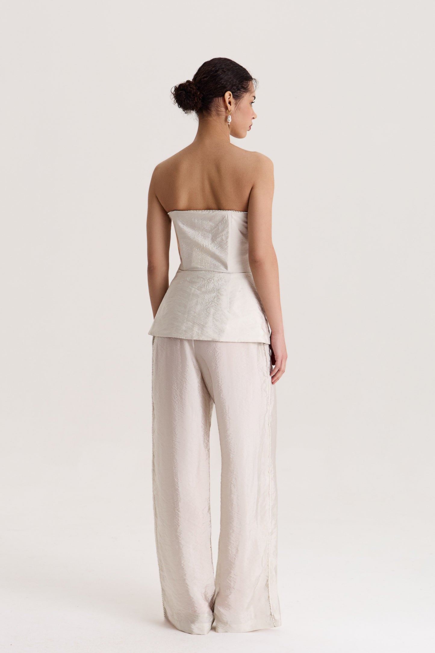 Peplum Top Delos in Oyster Gray