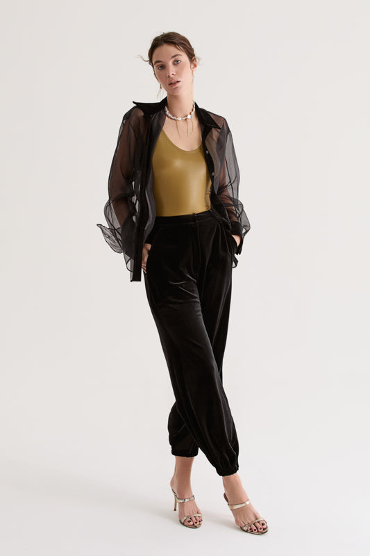 Брюки аладіни з оксамиту