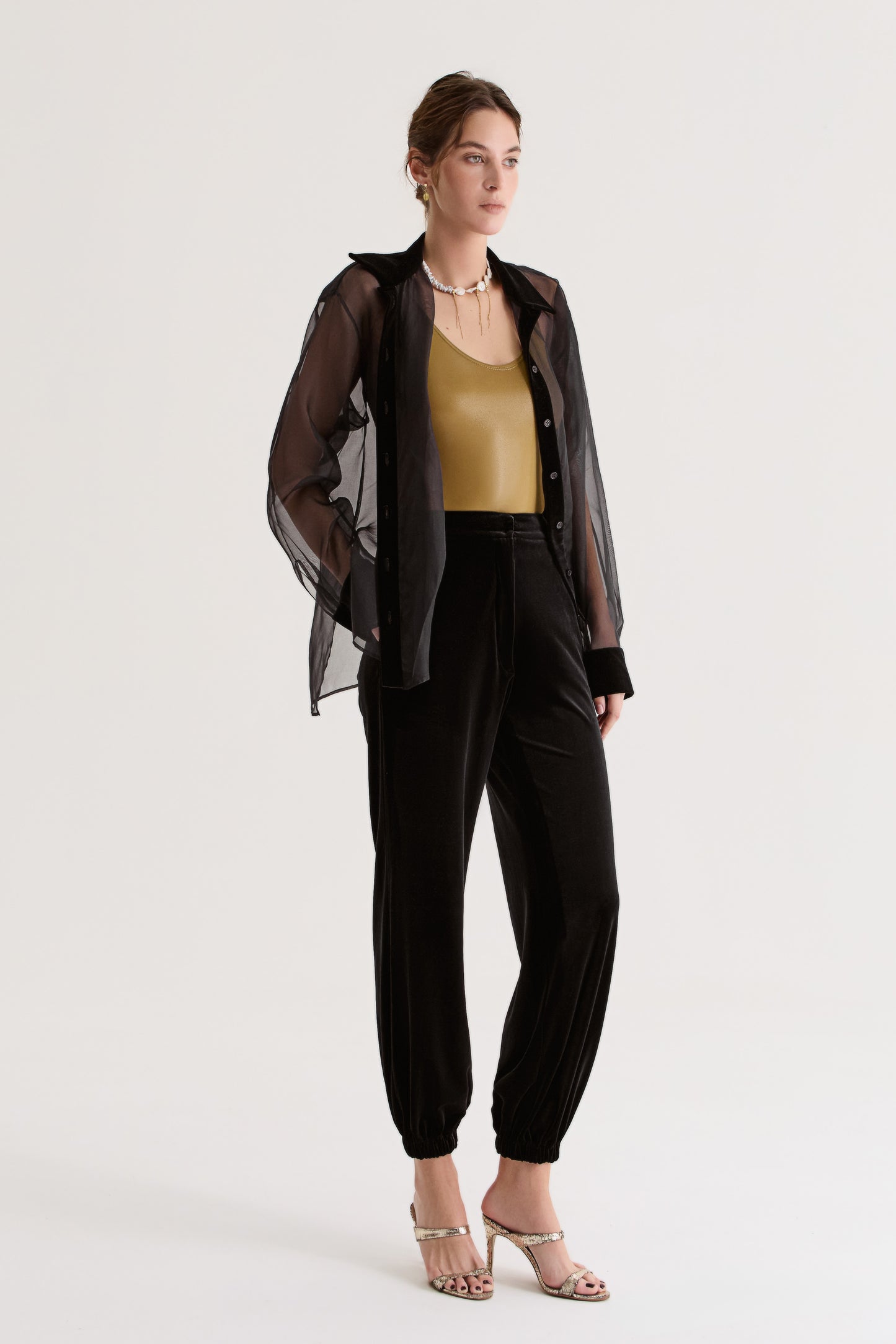 Aladdin Trousers in Black Velvet