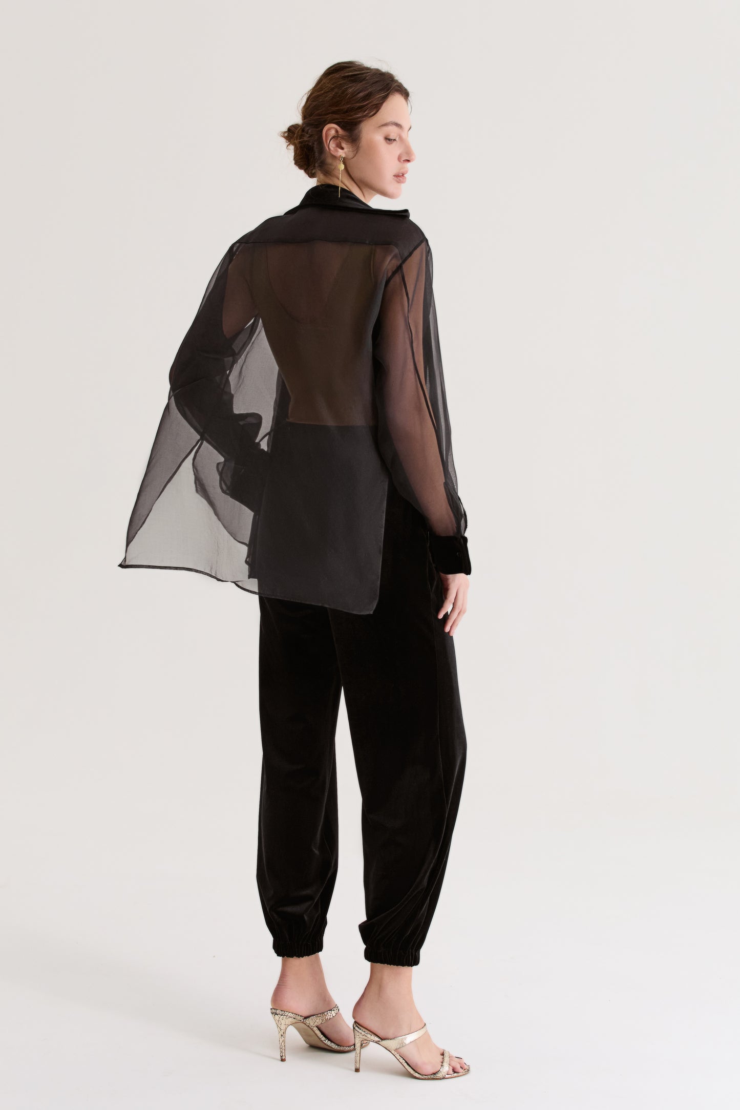 Aladdin Trousers in Black Velvet