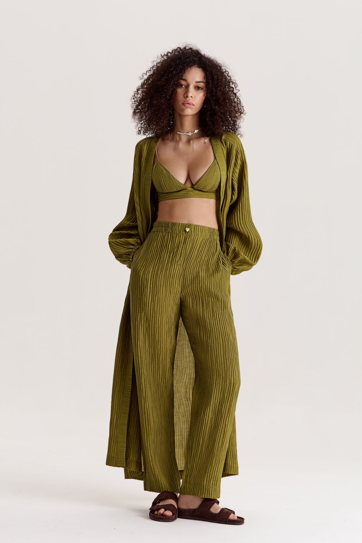 Trousers Evia in Olive