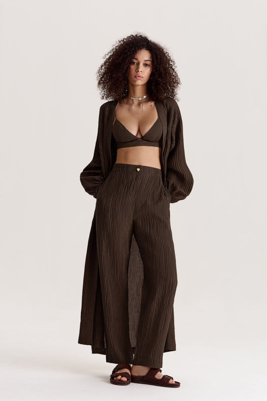Trousers Evia in Chocolate
