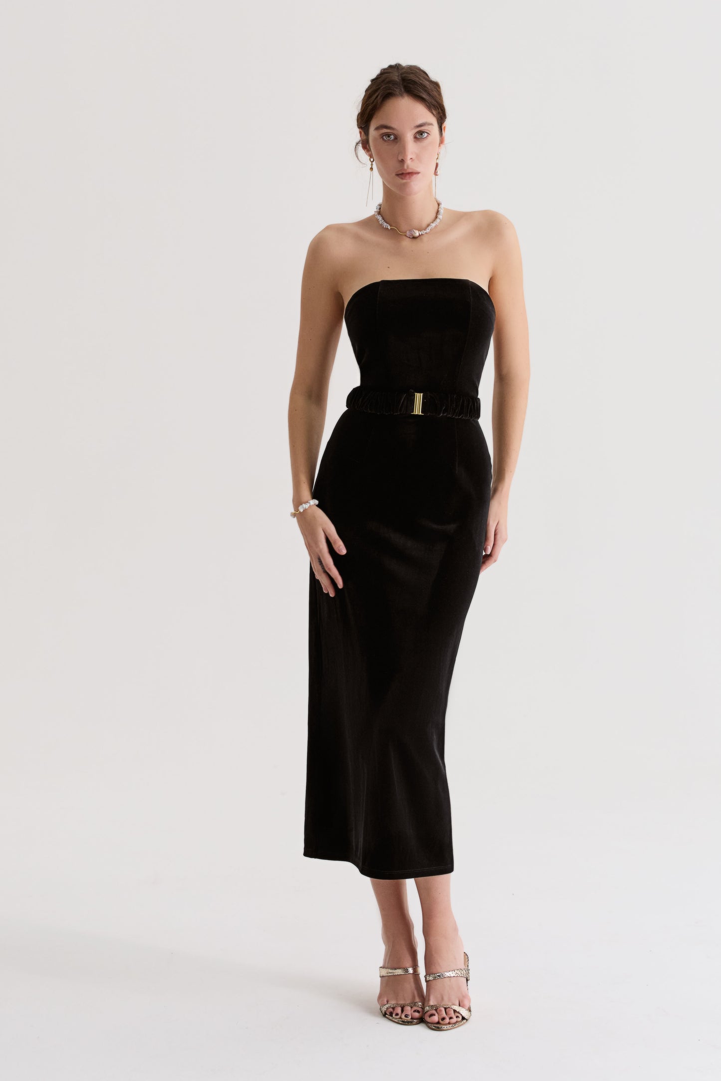 Dress Éna in Black Velvet