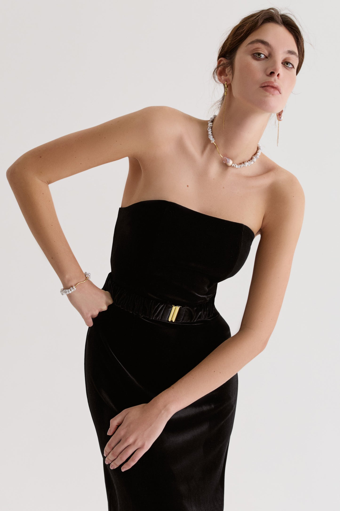 Dress Éna in Black Velvet