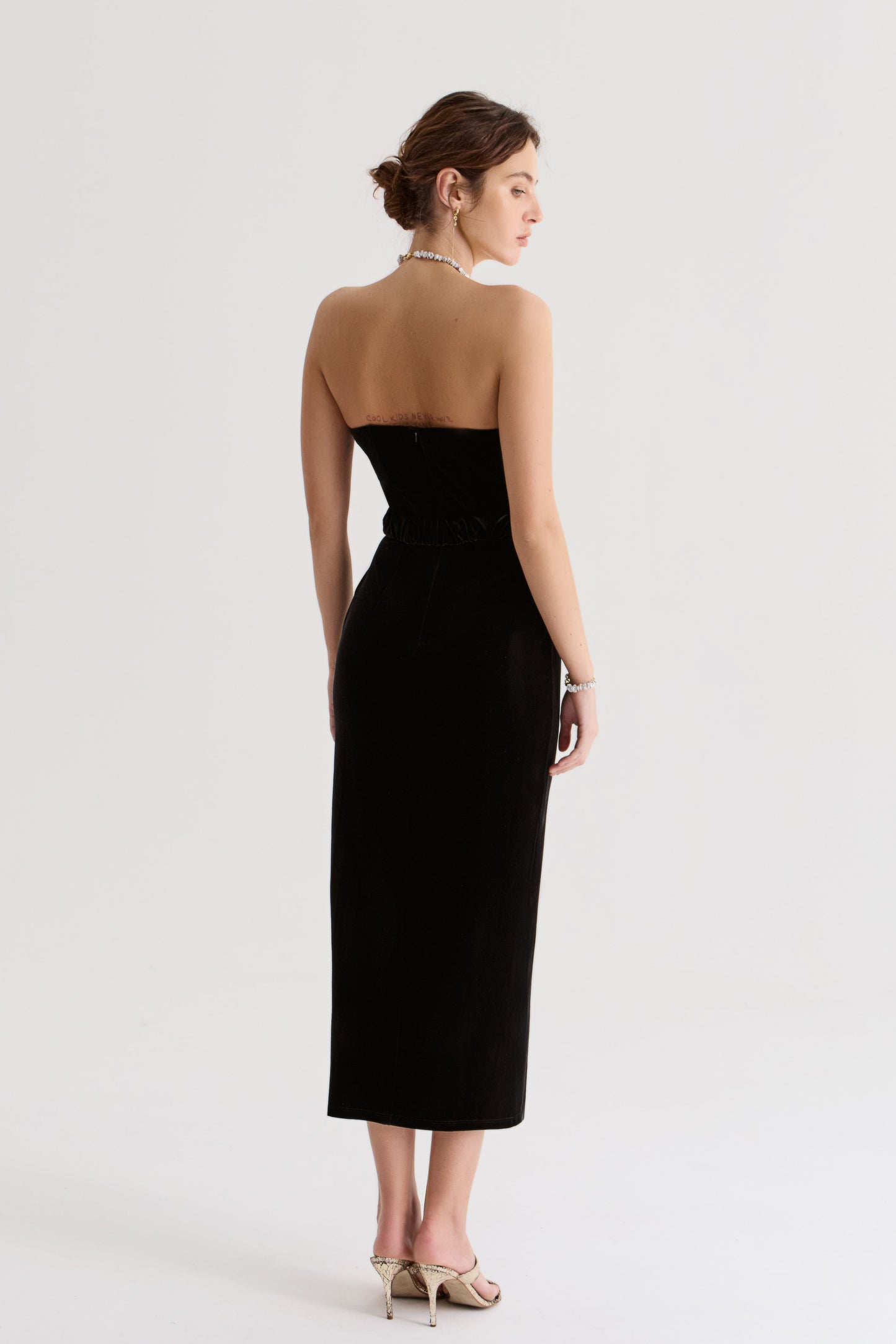 Dress Éna in Black Velvet