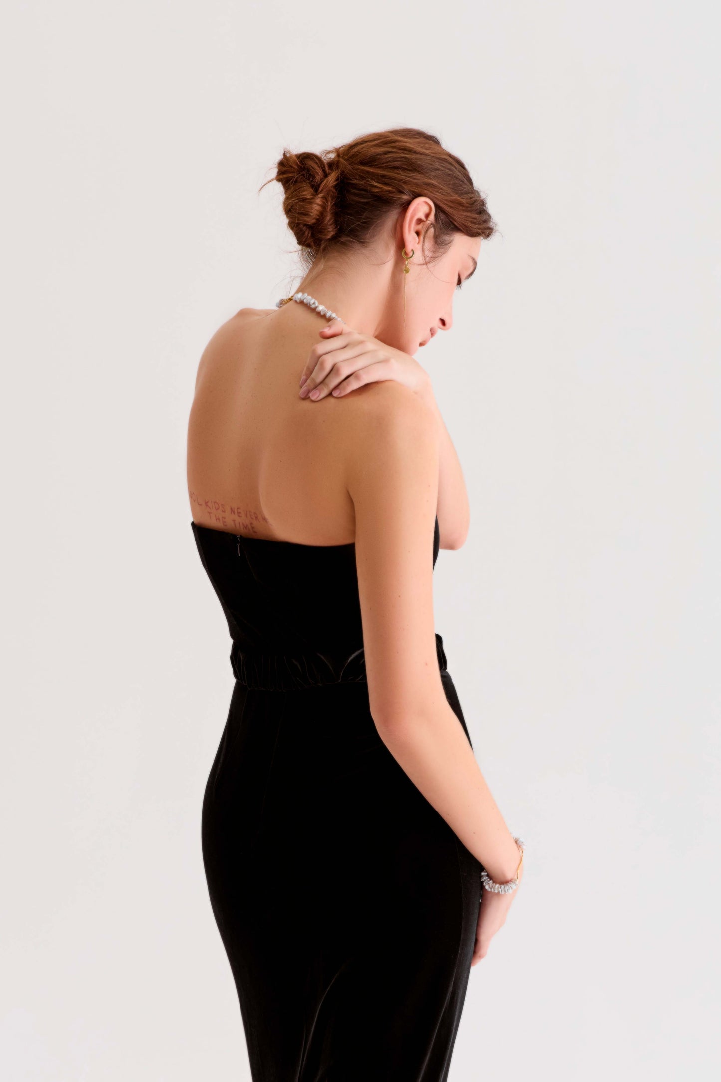 Dress Éna in Black Velvet