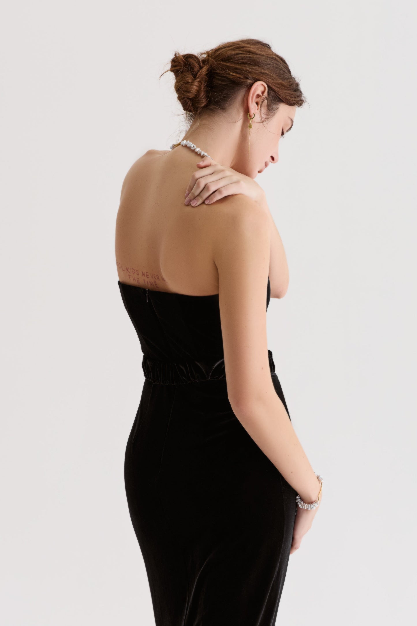 Dress Éna in Black Velvet