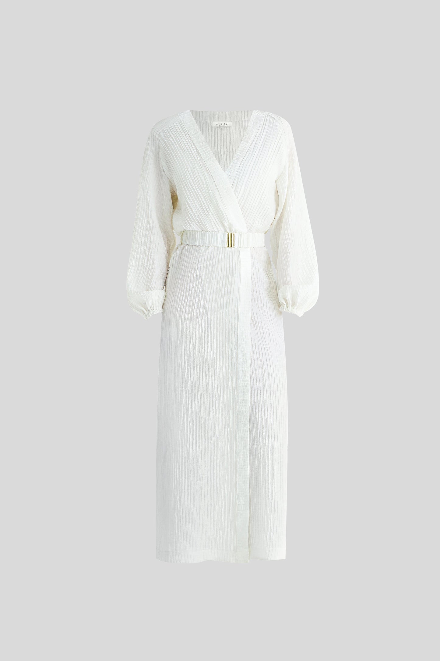 COMING SOON Evia Wrap Dress in Pearl White
