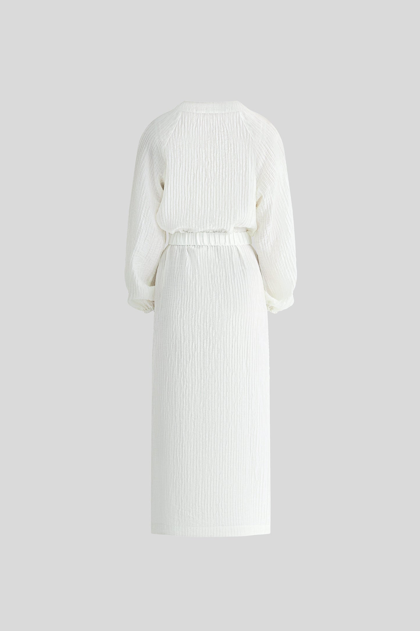 COMING SOON Evia Wrap Dress in Pearl White