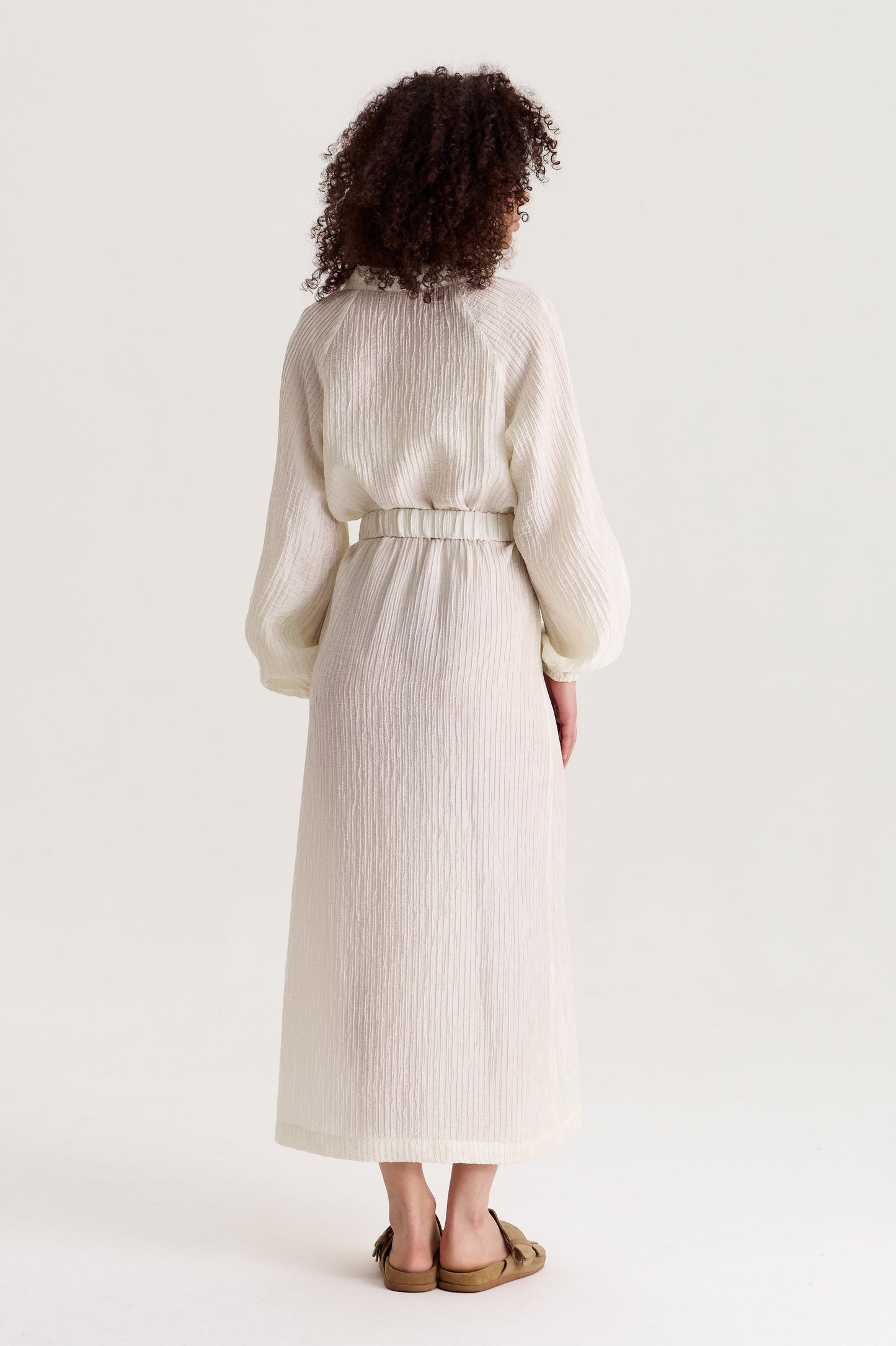 COMING SOON Evia Wrap Dress in Pearl White