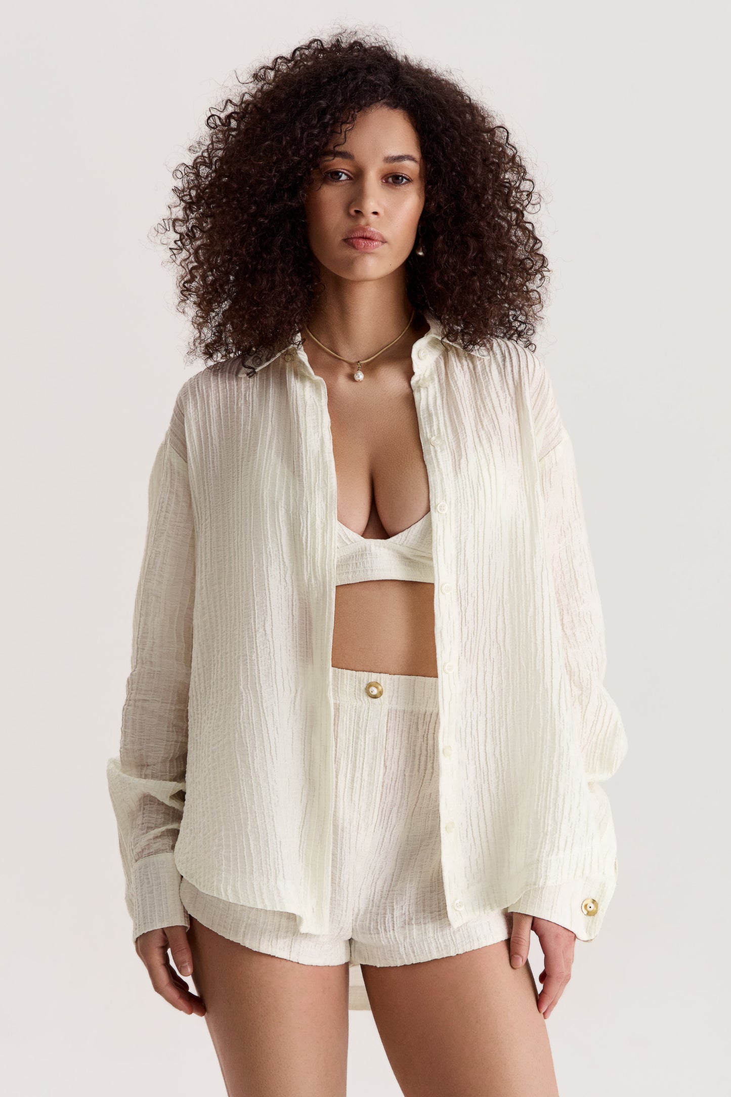 Shirt Evia in Pearl White