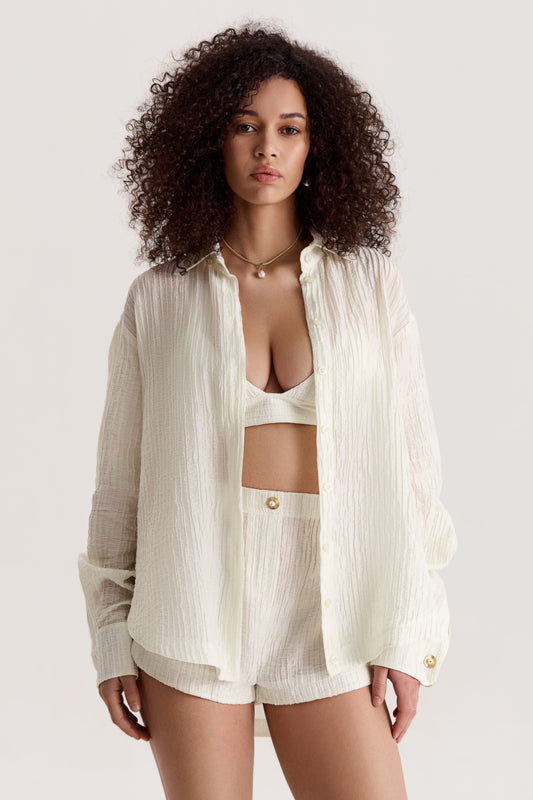 Shirt Evia in Pearl White