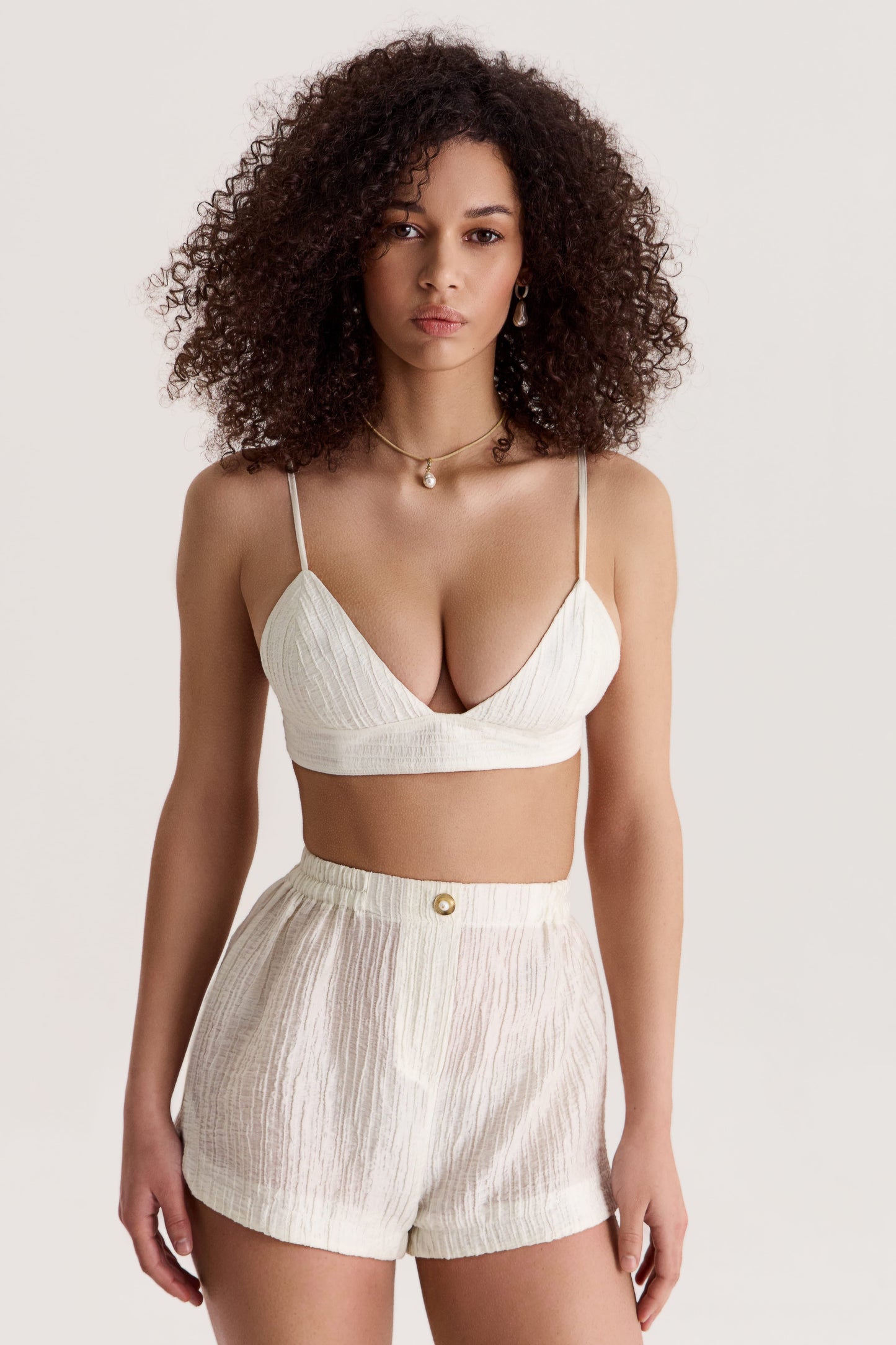 Shorts Evia in Pearl White