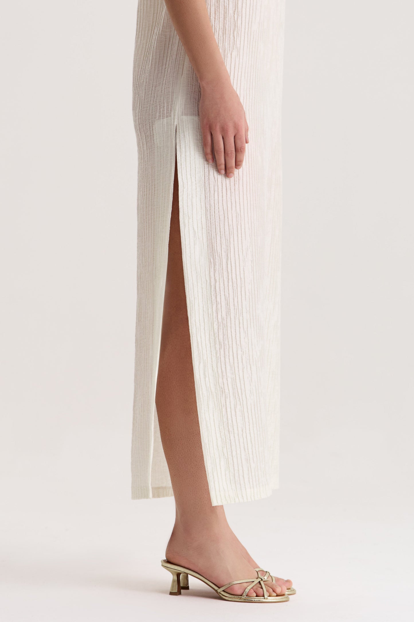 Evia Dress in Pearl White