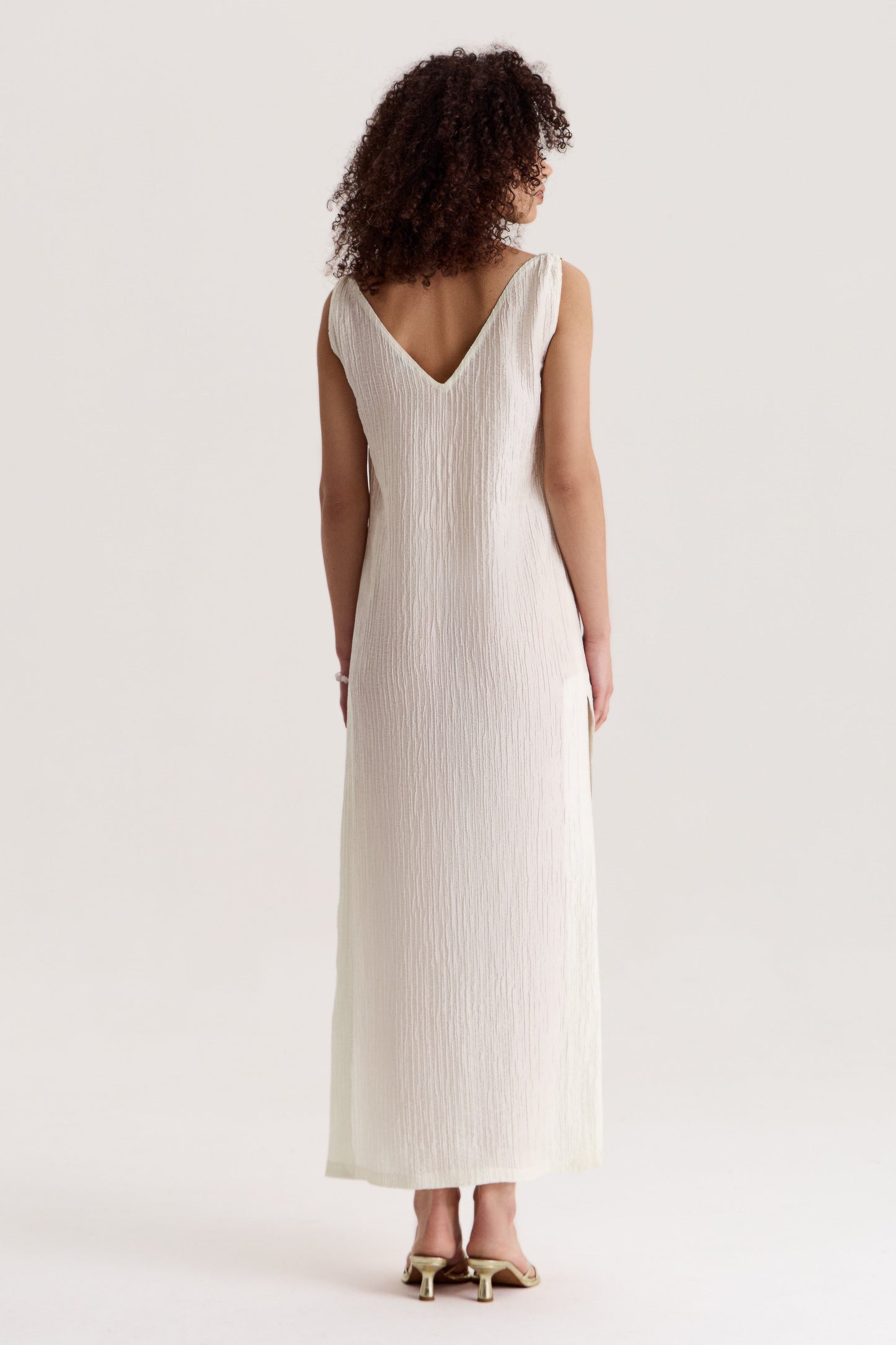 Evia Dress in Pearl White