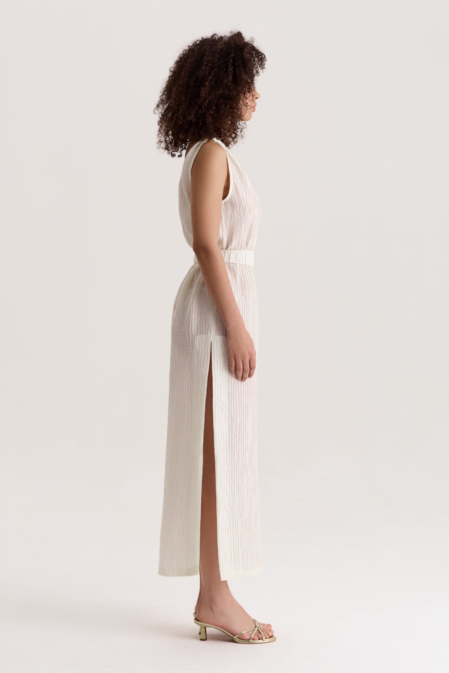 Evia Dress in Pearl White