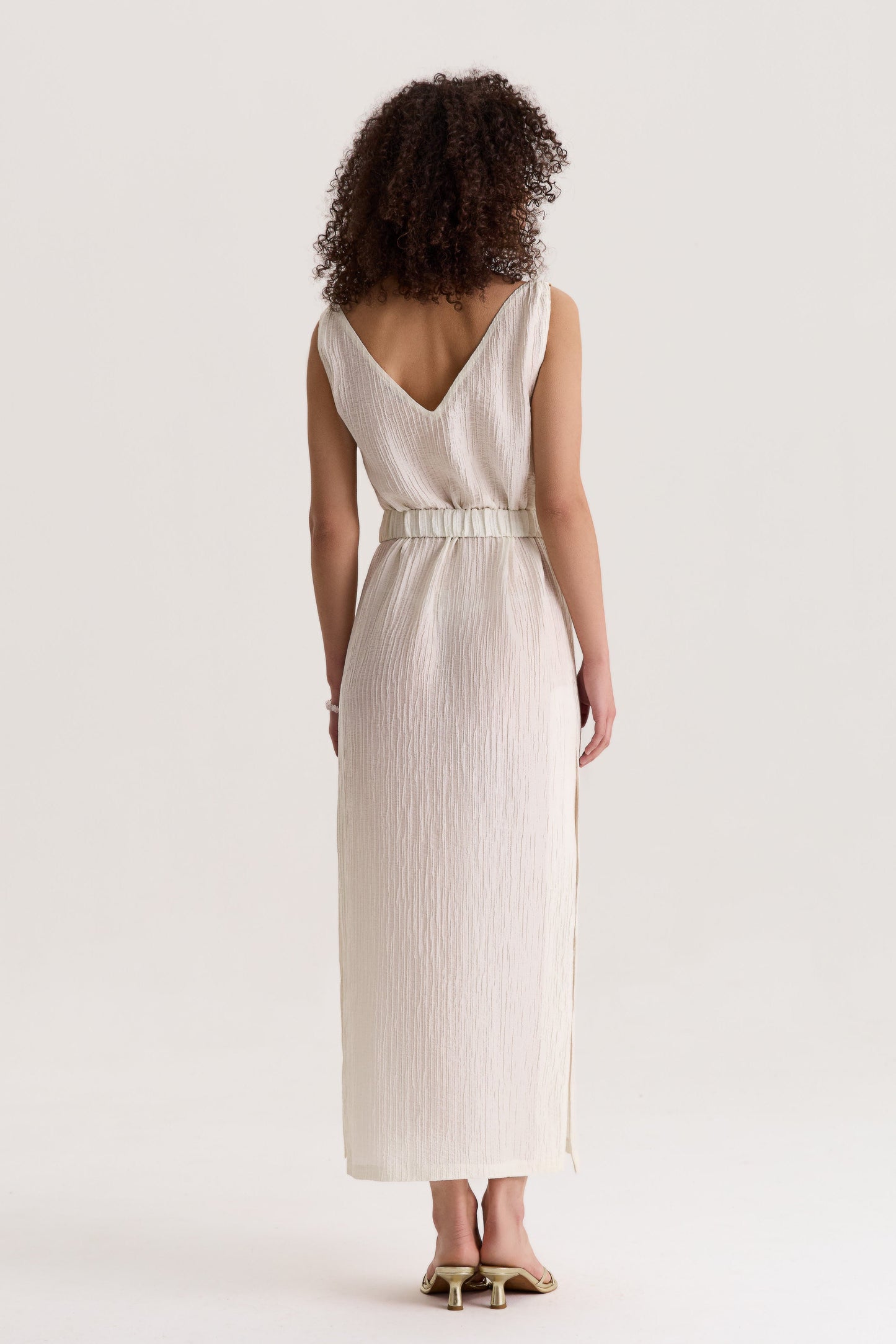 Evia Dress in Pearl White
