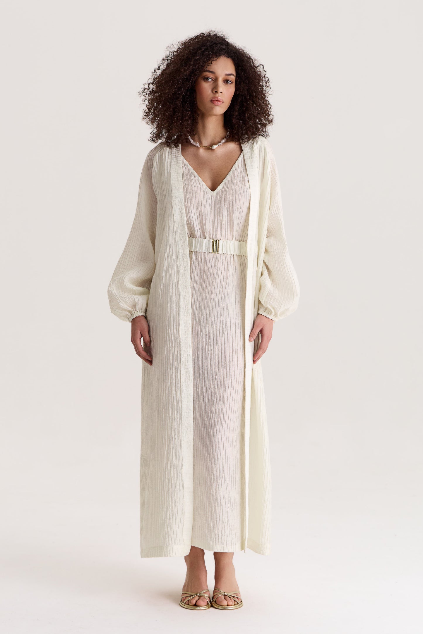 Evia Dress in Pearl White