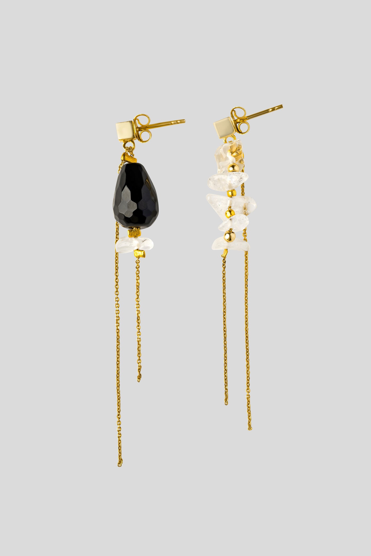 Lyra Earrings with Quartz