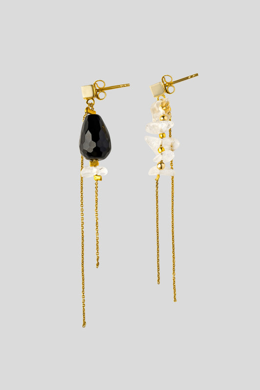 Lyra Earrings with Quartz