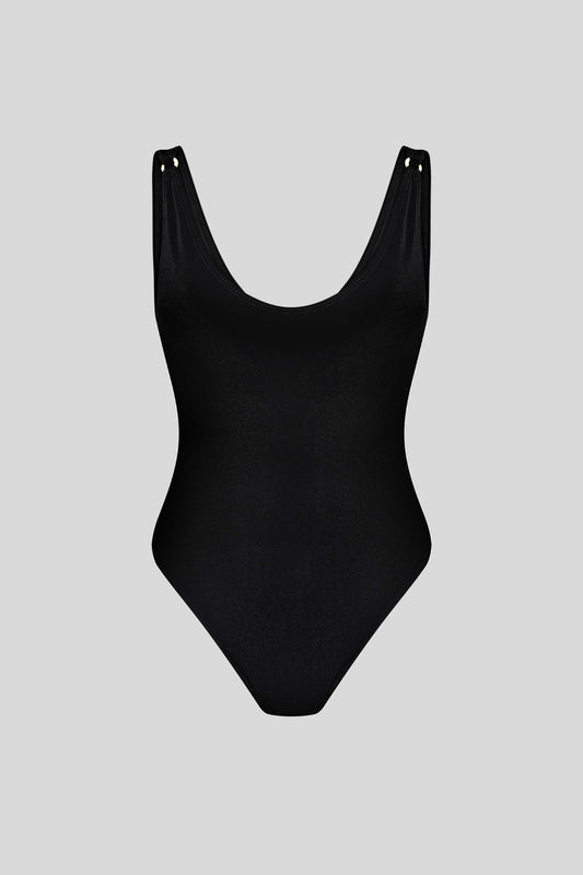 Bodysuit Éna in Black Velvet