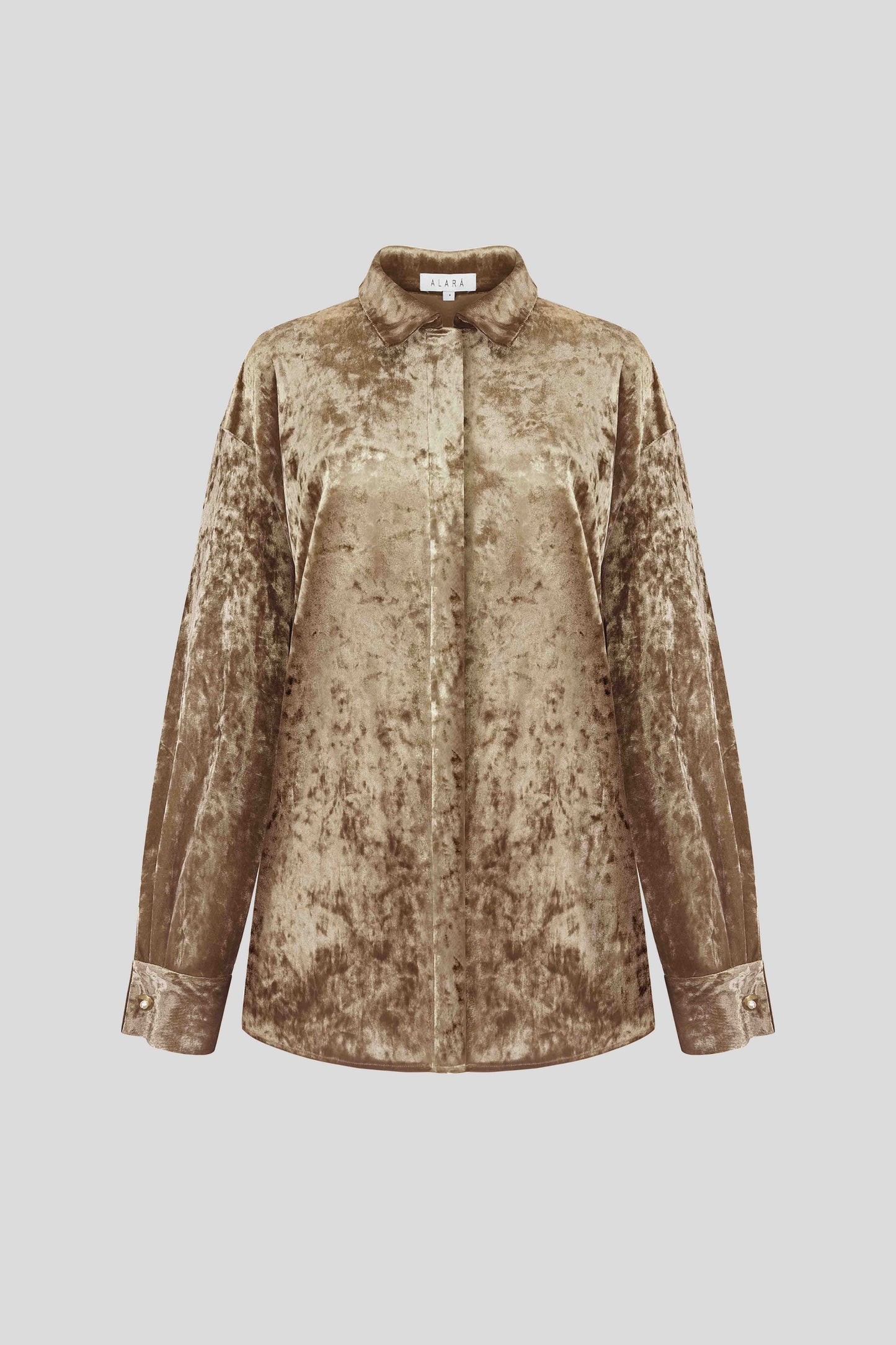 Siren's Shirt in Olive Velvet