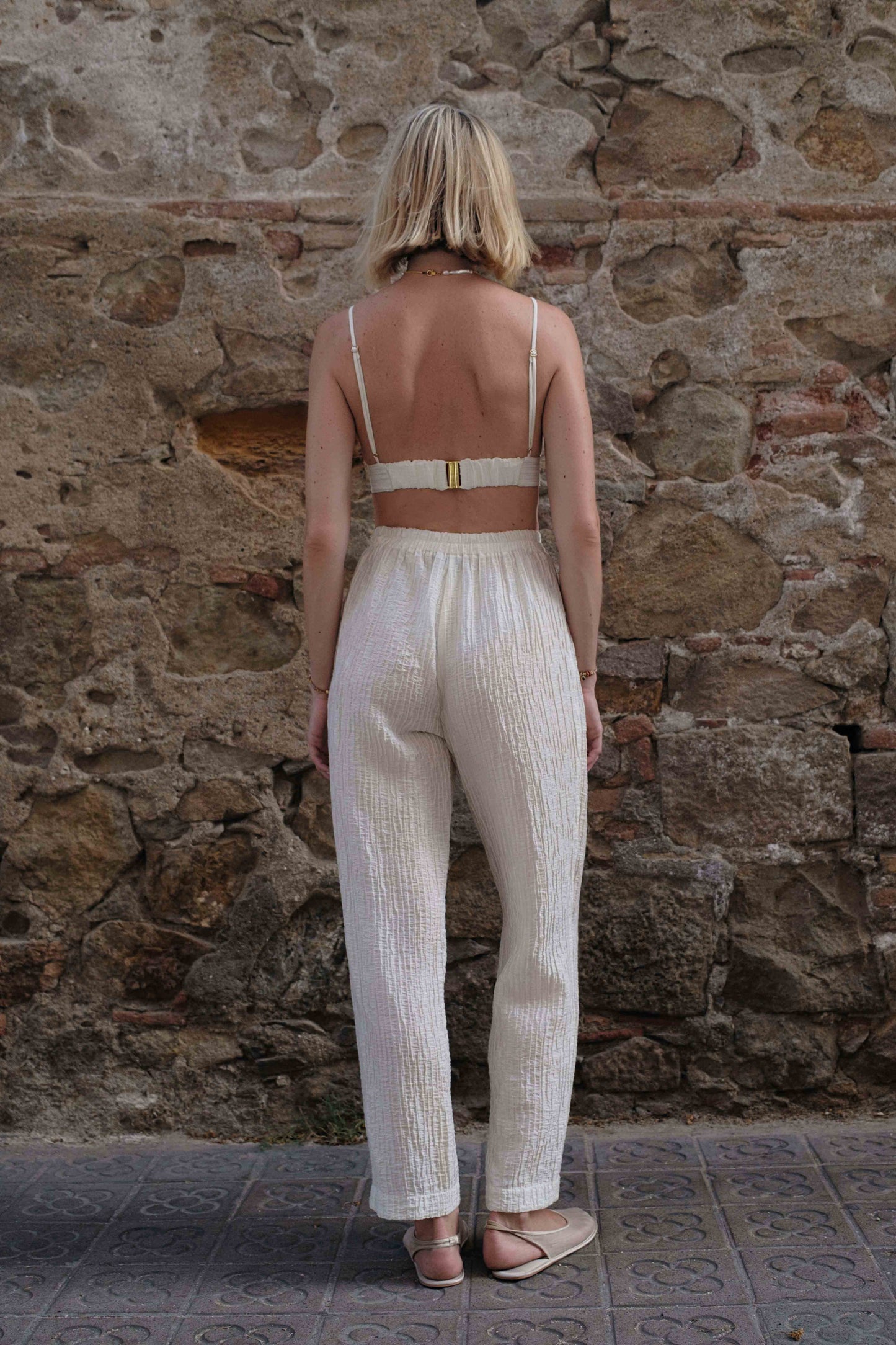 Trousers Evia in Pearl White