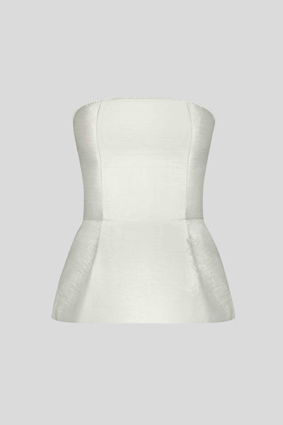 the toeのPericles Peplum Top ホワイトのsサイズです！ Pericles Peplum Top – THE TOÉ