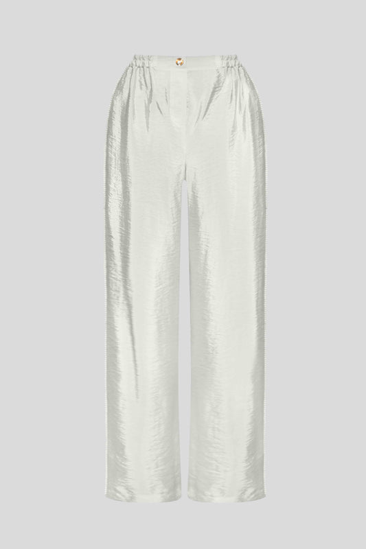 Trousers Palazzo Delos in Oyster Gray