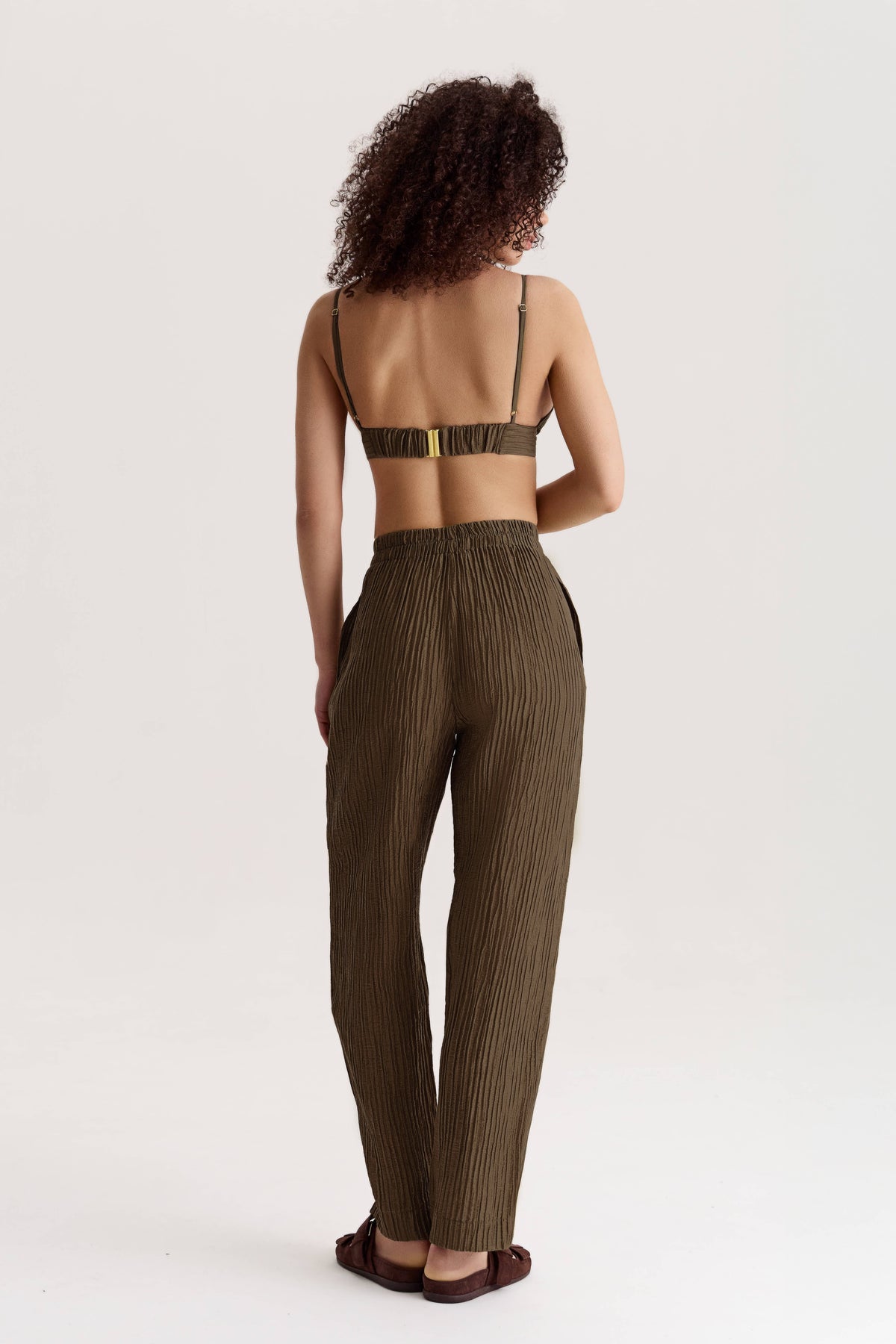 Trousers Evia in Olive Umber
